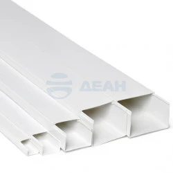 Кабель-канал 40x16 двойной замок, белый, 50 м/уп (506-001)  (ПожТехКабель)