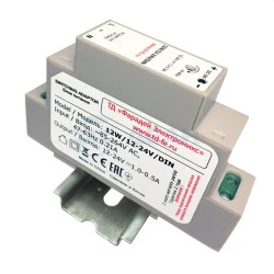 Блок питания импульсный 12W/12-24V/DIN  (FARADAY)